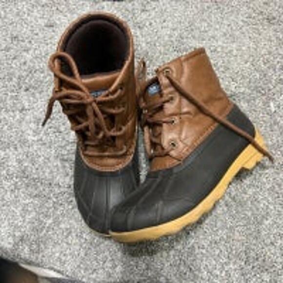 Sperry Kids Brown Duck Boots size 3 - Picture 1 of 6